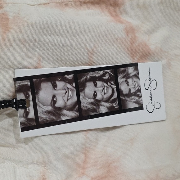 Jessica Simpson Forever Low Rise Tie-Dye Pink and Cream Jeans. Size 27. NWT - Picture 2 of 7